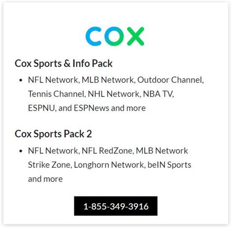 Advertised rate includes monthly recurring service fees, one Cox Voice Remote rental, and one Contour Box or CableCARD rental but excludes professional installation, additional TV and Premium Packs, sports packages, PPV events, some On Demand titles, taxes, franchise fees, and surcharges, which are subject to change. . Cox sports packages
